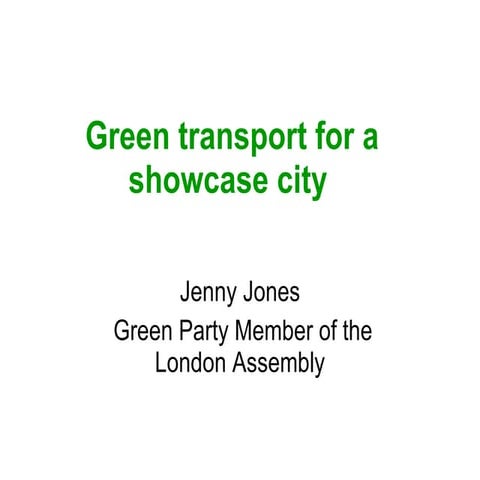Green transport for a showcase city | PPT