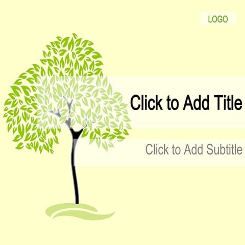 Free PowerPoint template - Green tree