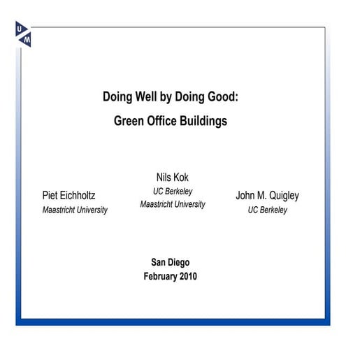 Green Value: The Economics of a Green Building