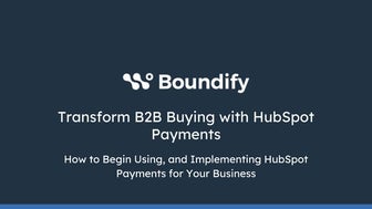 Transform B2B Buying with HubSpot Payments