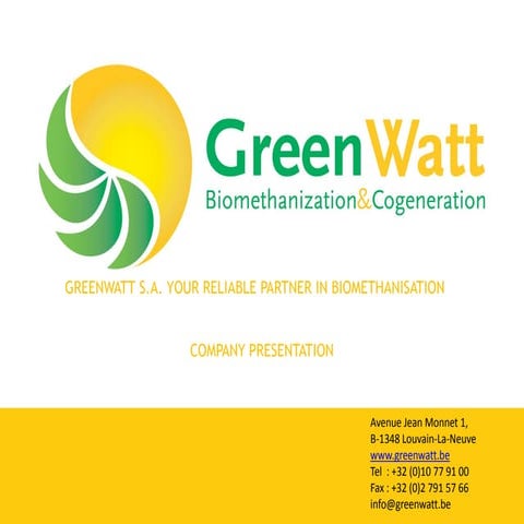 Greenwatt technology and company presentation