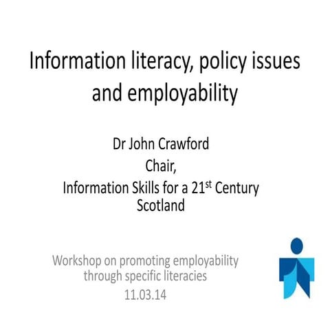 Information literacy policy issues and employability 