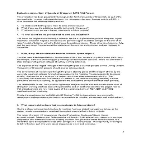 Greenwich peer evaluation june 2013 13-1