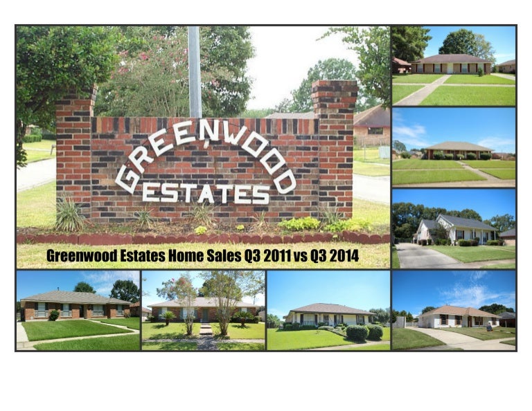 Greenwood Estates Baton Rouge Real Estate Home Sales Q3 2011 vs Q3 20…
