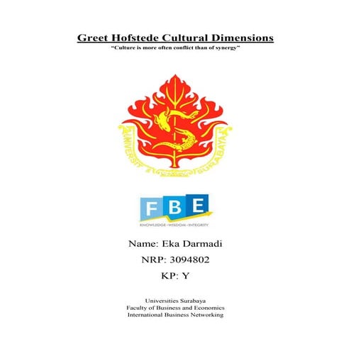 Greet hofstede cultural dimensions