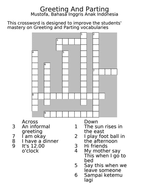 Crossword Profession