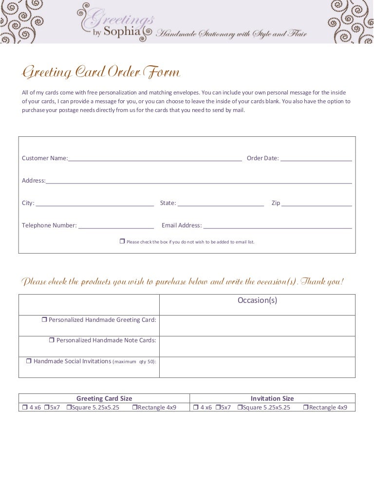 greeting card size