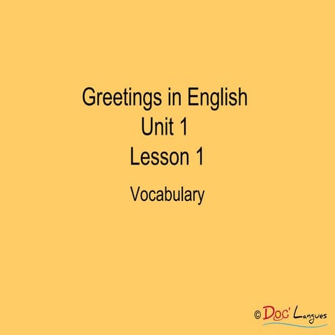 Formal and Informal Greeting Expressions