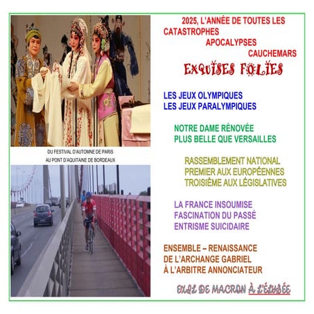 Prophetic catastrophe in a rose garden in Washington DC