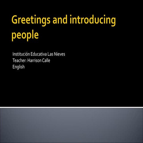 Saludos en inglés. Greetings