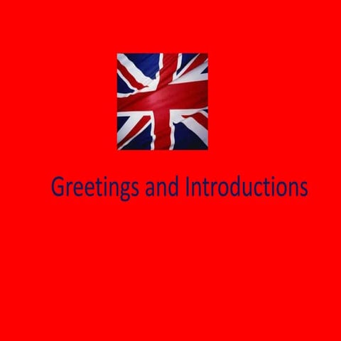 Greetings and introductions 1eso