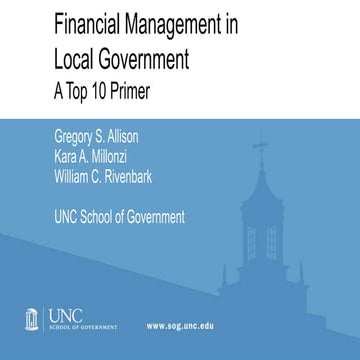 Financial Management in  Local Government: A Top 10 Primer