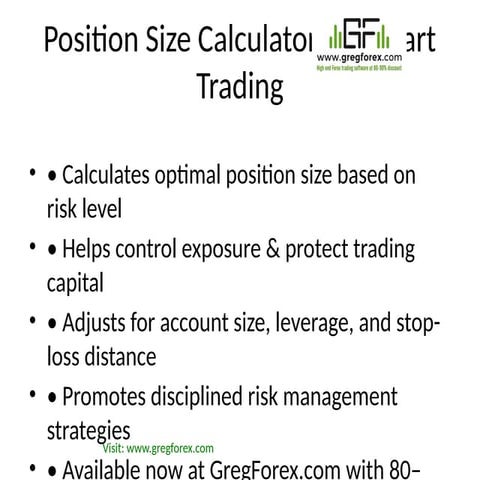 GregForex Position Size Calculator | Smart Trading Tool | PPTX