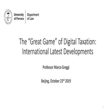 The "Great Game" of Digital Taxation
