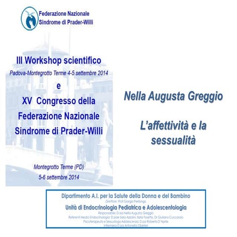 Nella A. Greggio. L'affettività e la sessualità