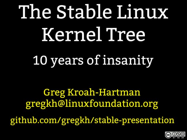 Kernel Recipes 2015: The stable Lin...