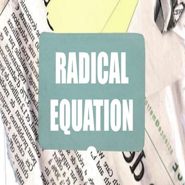 Radical Equations
