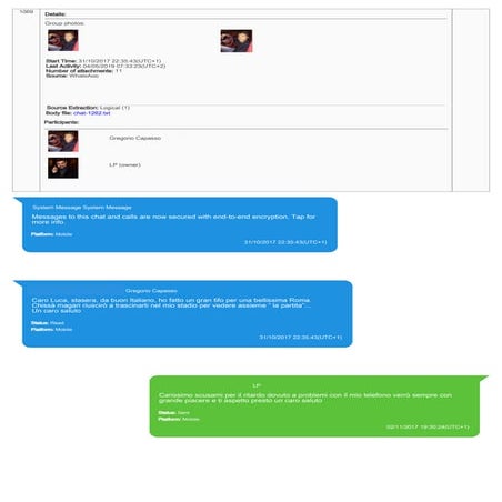 Le chat tra Luca Palamara e Gregorio Capasso