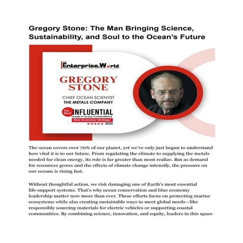 Gregory Stone_ The Man Bringing Science, Sustainability, and Soul to ...