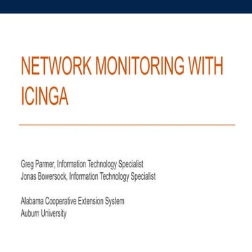 Network Monitoring with Icinga