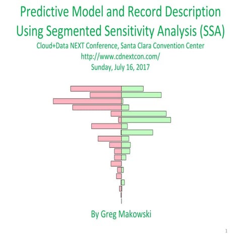 Predictive model and segmented sensitivity analysis