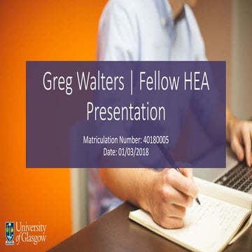 Greg Walters HEA Fellowship presentation final