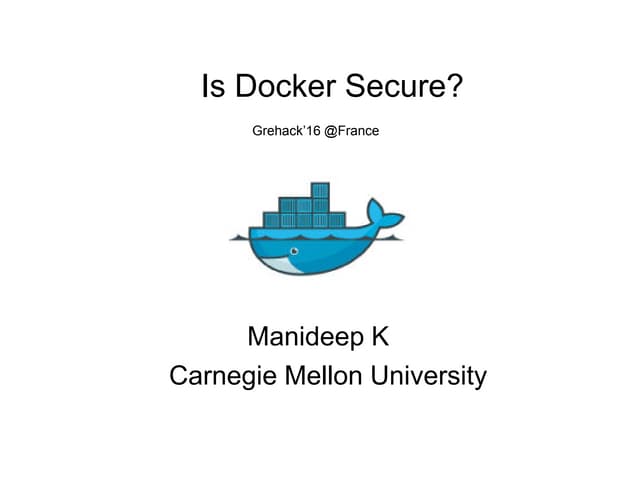 Is Docker Secure?