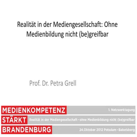 Medienkompetenz stärkt Brandenburg Netzwerk-Tagung 2012