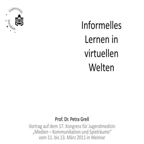 Informelles Lernen in virtuellen Welten