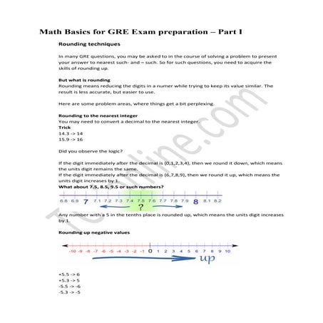 Math Basics for GRE Exam preparation 