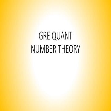 NUMBER THEORY