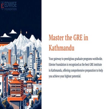 GRE Preparation in Kathmandu for Graduate Study Abroad. | PDF