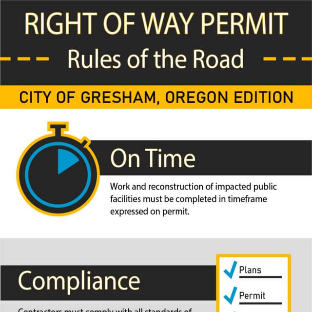 Gresham Oregon Right of Way Permit | PDF