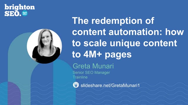 GretaMunari - The redemption of content automation