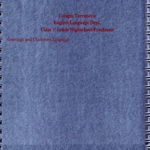 Greetings and Classroom language