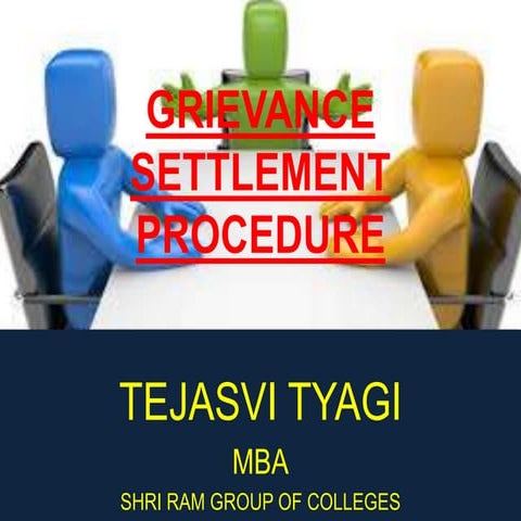 GRIEVANCE SETTLEMENT PROCEDURE