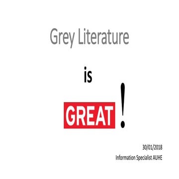 Grey literature  2018