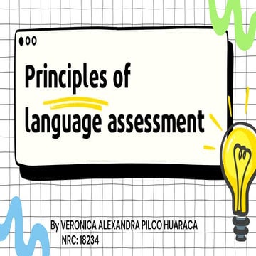 Principles of language assessment | PPT