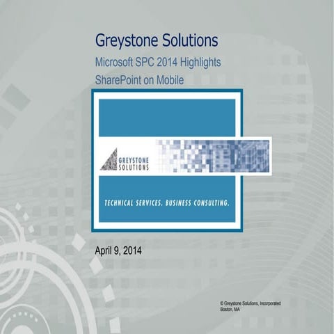 Greystone Solutions SharePoint Conference 2014 Highlights   SharePoint on Mobile