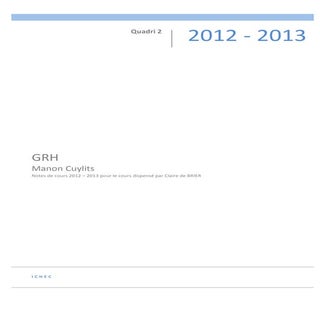 Gestion des Ressources Humaines