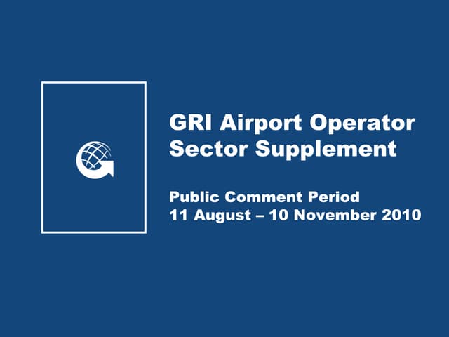 GRI Airport Operator Sector Supplement 