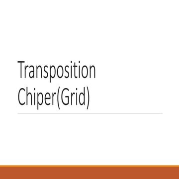 Transposition Chiper (Grid) 
