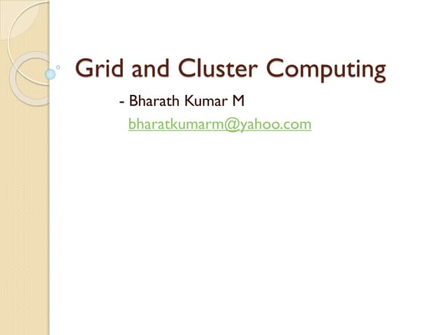 Grid and cluster_computing_chapter1 | PPT