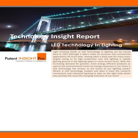 Technology Insight Report LeDs In Lighting