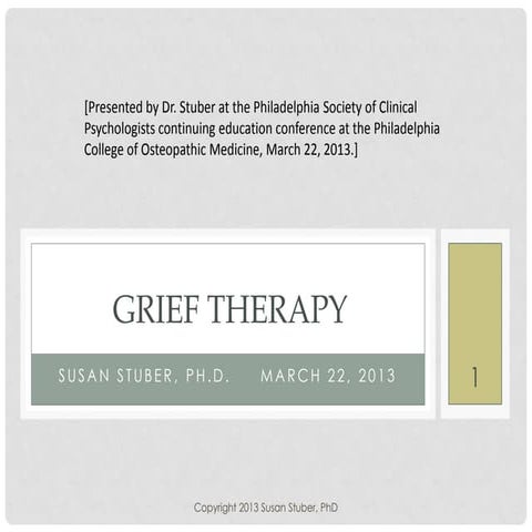 Grief therapy