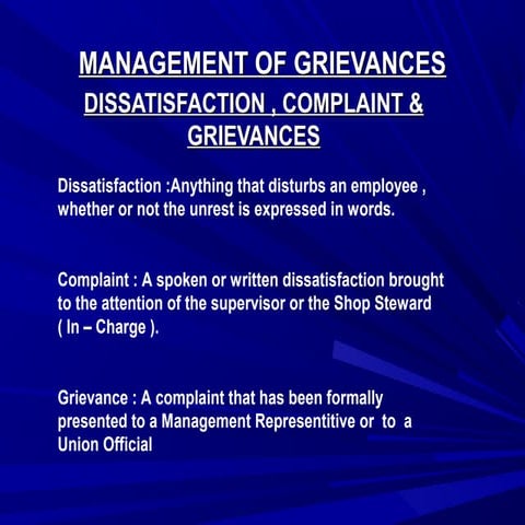 Grievance ppt