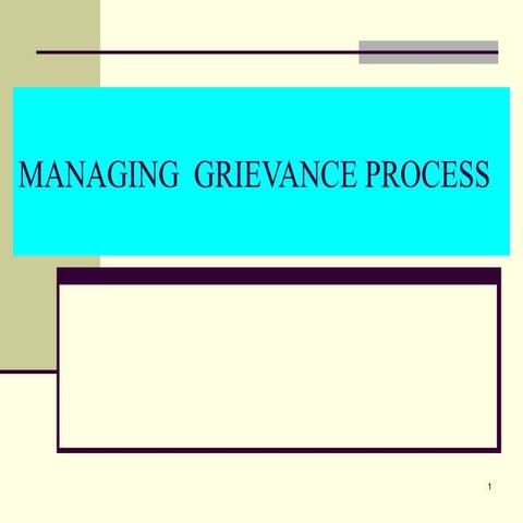 Grievance procedure   -