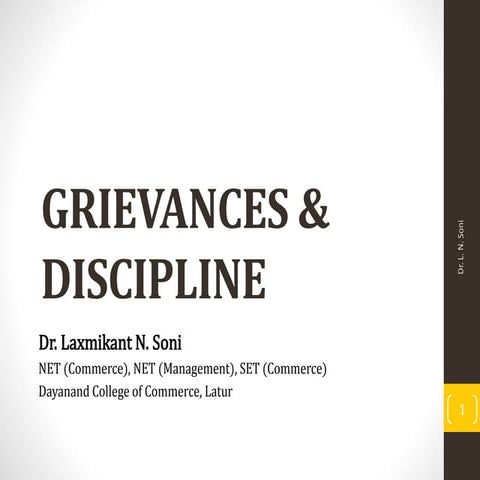 Grievances and discipline