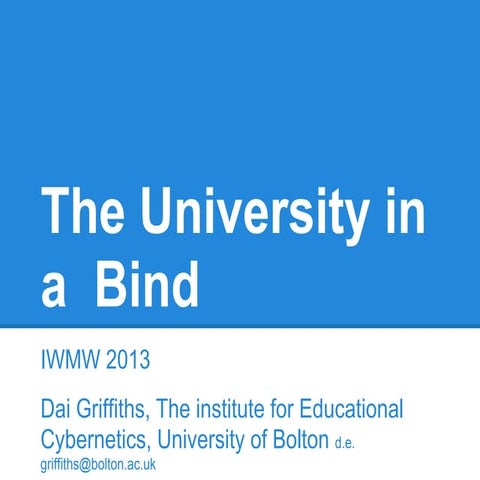 The University in a Bind | PDF