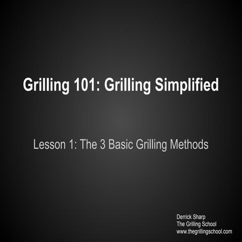 Grilling 101 lesson 1 | PDF